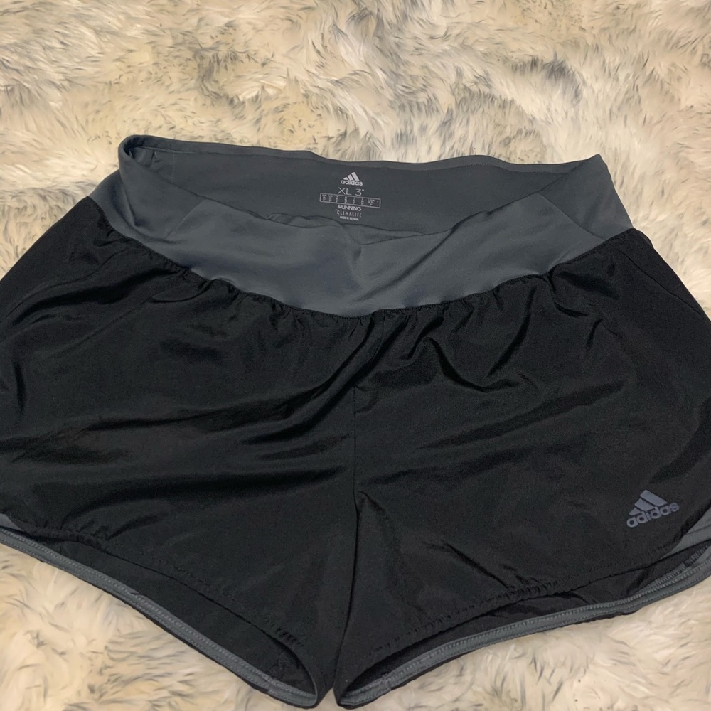 Black Adidas xl 3 inch running climate shirts